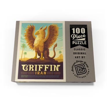 Mythical Creatures: Griffin (Iran), Vintage Poster 100 Jigsaw Puzzle box view3