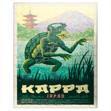 puzzleplate Mythical Creatures: Kappa (Japan), Vintage Poster 100 Jigsaw Puzzle