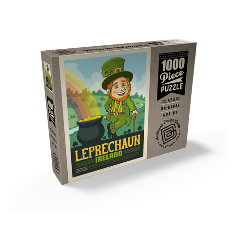 Mythical Creatures: Leprechaun (Ireland), Vintage Poster 1000 Jigsaw Puzzle box view2