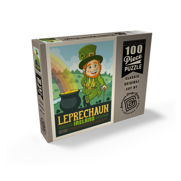 Mythical Creatures: Leprechaun (Ireland), Vintage Poster 100 Jigsaw Puzzle box view2