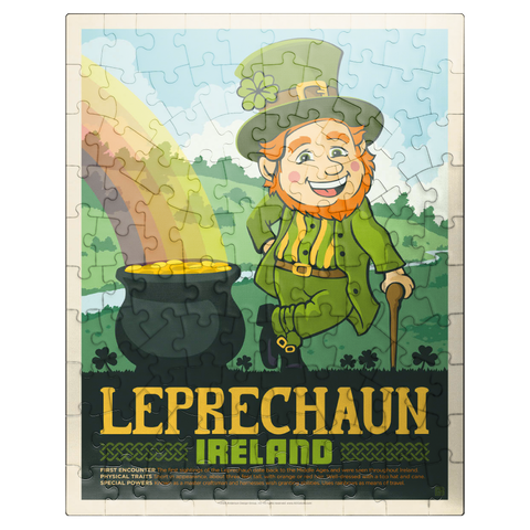 puzzleplate Mythical Creatures: Leprechaun (Ireland), Vintage Poster 100 Jigsaw Puzzle