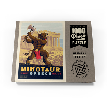 Mythical Creatures: Minotaur (Greece), Vintage Poster 1000 Jigsaw Puzzle box view3