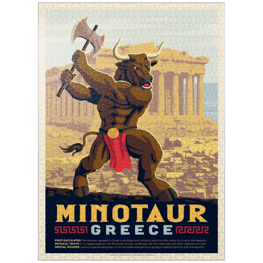 puzzleplate Mythical Creatures: Minotaur (Greece), Vintage Poster 1000 Jigsaw Puzzle