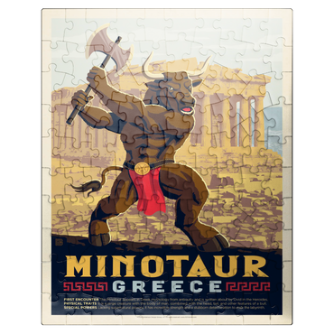 puzzleplate Mythical Creatures: Minotaur (Greece), Vintage Poster 100 Jigsaw Puzzle