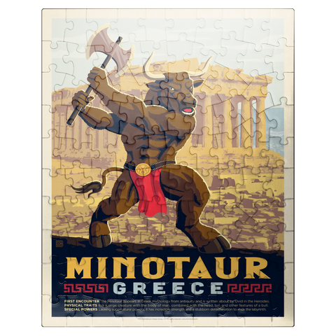 puzzleplate Mythical Creatures: Minotaur (Greece), Vintage Poster 100 Jigsaw Puzzle