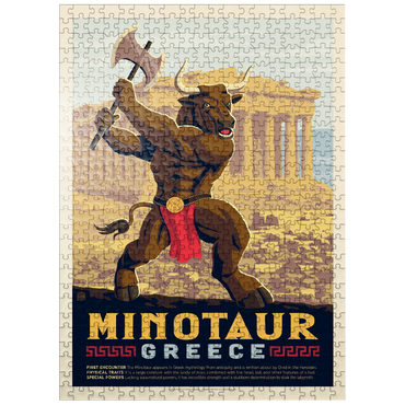 puzzleplate Mythical Creatures: Minotaur (Greece), Vintage Poster 500 Jigsaw Puzzle