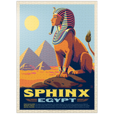 puzzleplate Mythical Creatures: Sphinx (Egypt), Vintage Poster 1000 Jigsaw Puzzle