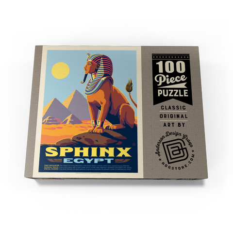 Mythical Creatures: Sphinx (Egypt), Vintage Poster 100 Jigsaw Puzzle box view3