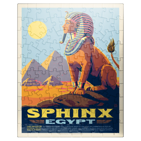 puzzleplate Mythical Creatures: Sphinx (Egypt), Vintage Poster 100 Jigsaw Puzzle