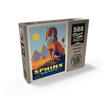 Mythical Creatures: Sphinx (Egypt), Vintage Poster 500 Jigsaw Puzzle box view2