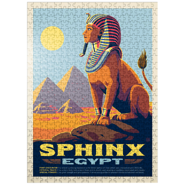 puzzleplate Mythical Creatures: Sphinx (Egypt), Vintage Poster 500 Jigsaw Puzzle