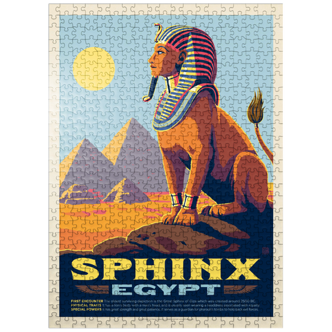 puzzleplate Mythical Creatures: Sphinx (Egypt), Vintage Poster 500 Jigsaw Puzzle