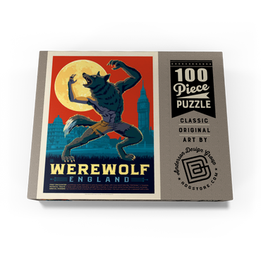 Mythical Creatures: Werewolf (England), Vintage Poster 100 Jigsaw Puzzle box view3