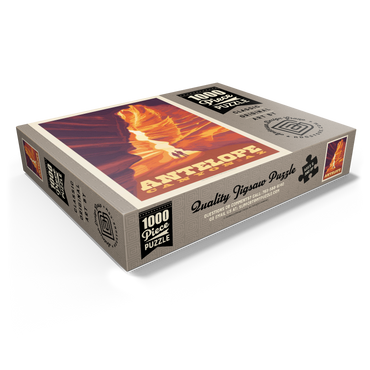 Antelope Canyon, Arizona, Vintage Poster 1000 Jigsaw Puzzle box view1