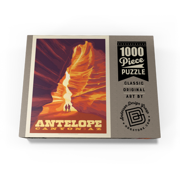 Antelope Canyon, Arizona, Vintage Poster 1000 Jigsaw Puzzle box view3