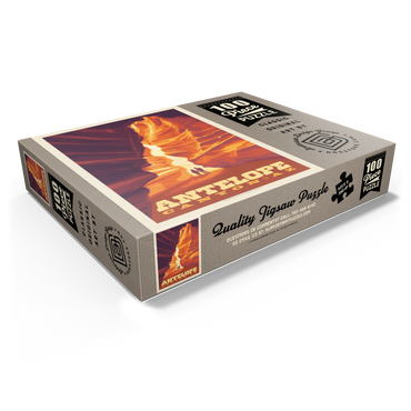 Antelope Canyon, Arizona, Vintage Poster 100 Jigsaw Puzzle box view1