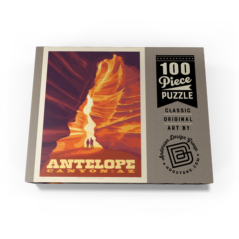 Antelope Canyon, Arizona, Vintage Poster 100 Jigsaw Puzzle box view3