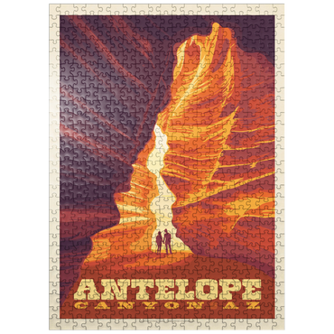 puzzleplate Antelope Canyon, Arizona, Vintage Poster 500 Jigsaw Puzzle