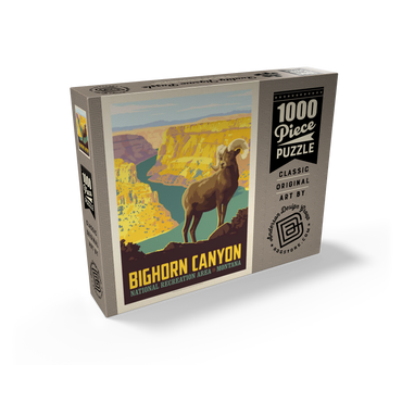 Bighorn Canyon National Recreation Area, Montana, Vintage Poster 1000 Jigsaw Puzzle box view2