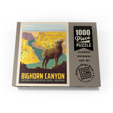 Bighorn Canyon National Recreation Area, Montana, Vintage Poster 1000 Jigsaw Puzzle box view3