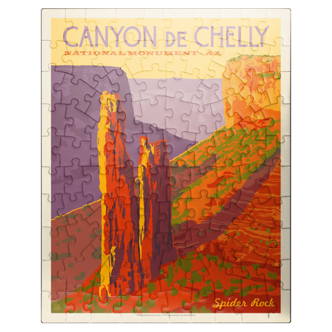 puzzleplate Canyon De Chelly National Monument, Arizona, Vintage Poster 100 Jigsaw Puzzle