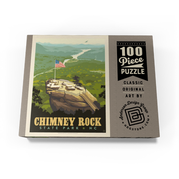 Chimney Rock State Park, NC, Vintage Poster 100 Jigsaw Puzzle box view3