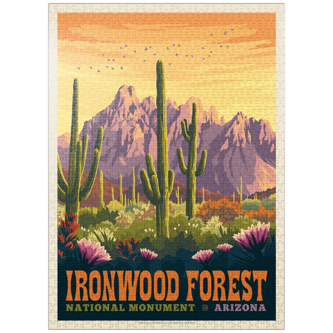 puzzleplate Ironwood Forest National Monument, Arizona, Vintage Poster 1000 Jigsaw Puzzle