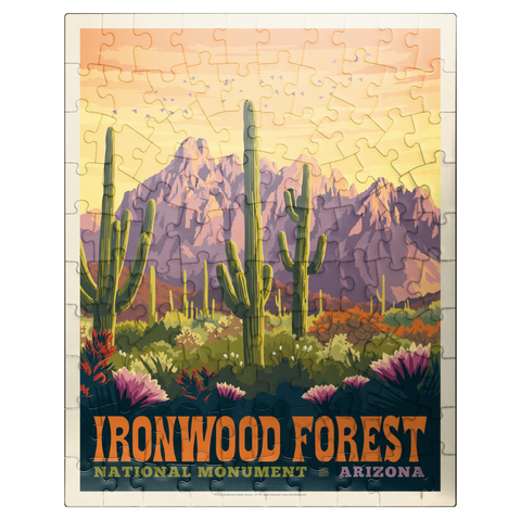 puzzleplate Ironwood Forest National Monument, Arizona, Vintage Poster 100 Jigsaw Puzzle