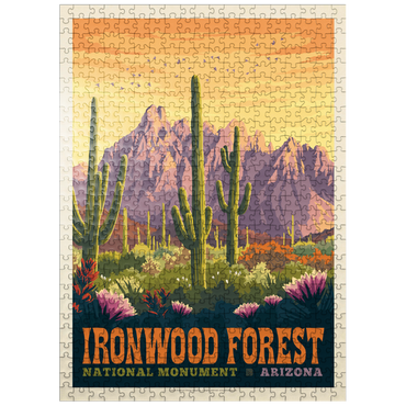 puzzleplate Ironwood Forest National Monument, Arizona, Vintage Poster 500 Jigsaw Puzzle