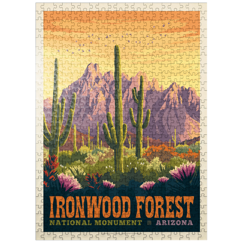 puzzleplate Ironwood Forest National Monument, Arizona, Vintage Poster 500 Jigsaw Puzzle