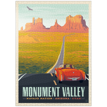 puzzleplate Monument Valley: Hwy 163, Vintage Poster 1000 Jigsaw Puzzle