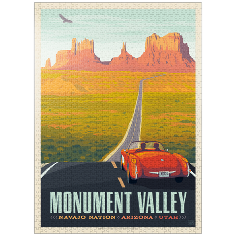 puzzleplate Monument Valley: Hwy 163, Vintage Poster 1000 Jigsaw Puzzle