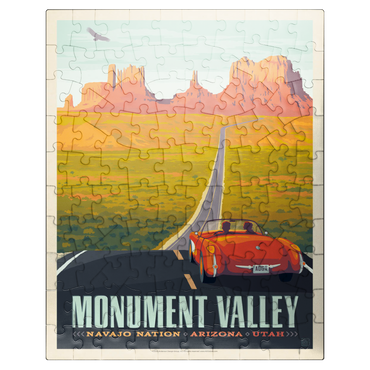 puzzleplate Monument Valley: Hwy 163, Vintage Poster 100 Jigsaw Puzzle