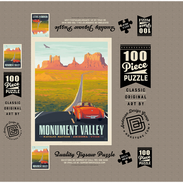 Monument Valley: Hwy 163, Vintage Poster 100 Jigsaw Puzzle box 3D Modell