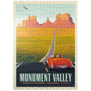 puzzleplate Monument Valley: Hwy 163, Vintage Poster 500 Jigsaw Puzzle