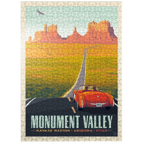 puzzleplate Monument Valley: Hwy 163, Vintage Poster 500 Jigsaw Puzzle