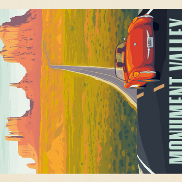 Monument Valley: Hwy 163, Vintage Poster 500 Jigsaw Puzzle 3D Modell