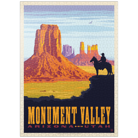 puzzleplate Monument Valley: Cowboy Ranger, Vintage Poster 1000 Jigsaw Puzzle