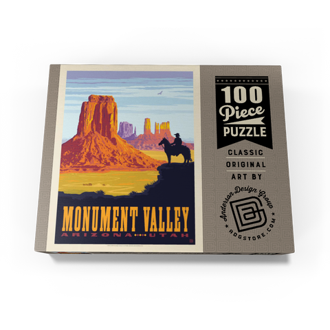 Monument Valley: Cowboy Ranger, Vintage Poster 100 Jigsaw Puzzle box view3