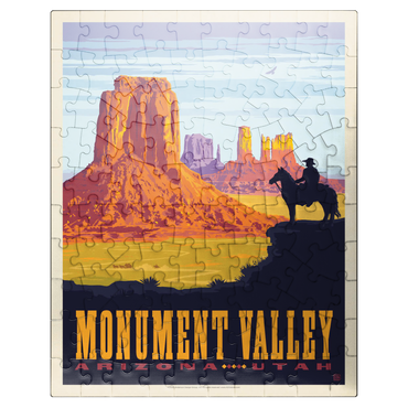 puzzleplate Monument Valley: Cowboy Ranger, Vintage Poster 100 Jigsaw Puzzle