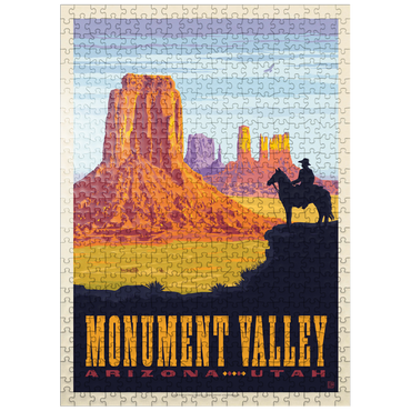 puzzleplate Monument Valley: Cowboy Ranger, Vintage Poster 500 Jigsaw Puzzle