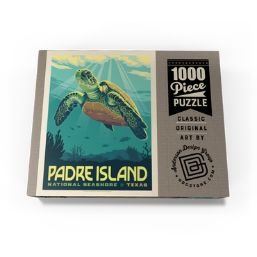 Padre Island National Seashore, Texas, Vintage Poster 1000 Jigsaw Puzzle box view3