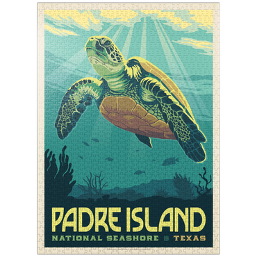 puzzleplate Padre Island National Seashore, Texas, Vintage Poster 1000 Jigsaw Puzzle