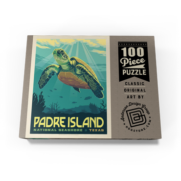 Padre Island National Seashore, Texas, Vintage Poster 100 Jigsaw Puzzle box view3