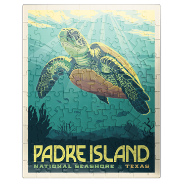 puzzleplate Padre Island National Seashore, Texas, Vintage Poster 100 Jigsaw Puzzle