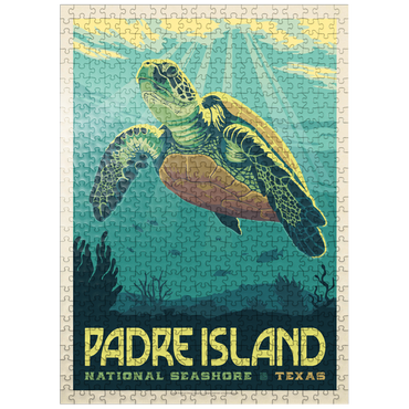 puzzleplate Padre Island National Seashore, Texas, Vintage Poster 500 Jigsaw Puzzle