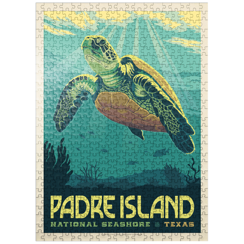 puzzleplate Padre Island National Seashore, Texas, Vintage Poster 500 Jigsaw Puzzle