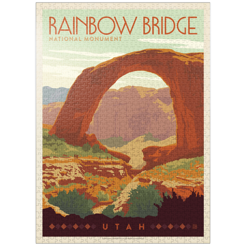 puzzleplate Rainbow Bridge National Monument, Vintage Poster 1000 Jigsaw Puzzle