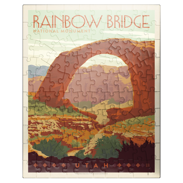 puzzleplate Rainbow Bridge National Monument, Vintage Poster 100 Jigsaw Puzzle