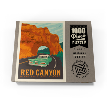 Red Canyon, Utah, Vintage Poster 1000 Jigsaw Puzzle box view3